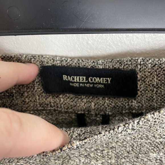 Rachel Comey Westside Pleated Linen Cuff Pants Size 2 Tweed Pockets Side Zip - Picture 6 of 11